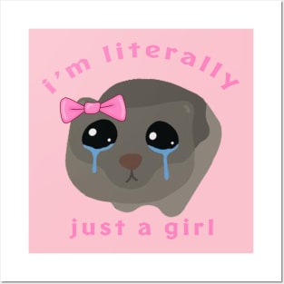 Meme Sad Hamster I’m Literally Just A Girl Posters and Art